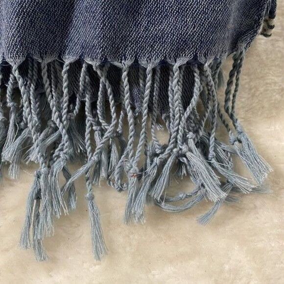 Conbipel Blue Fringe Scarf - Picture 15 of 15